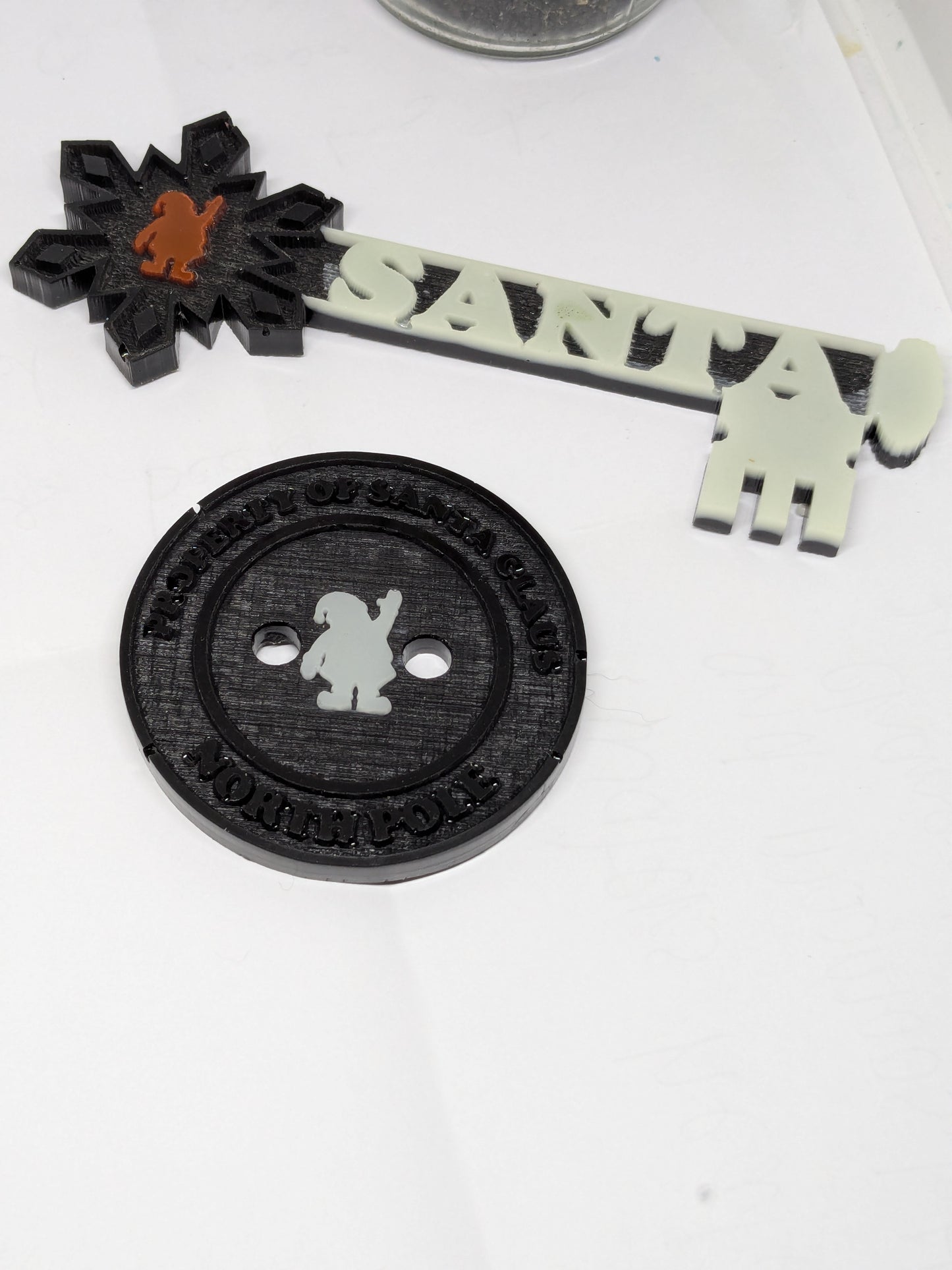 Santa's Button & Key set.