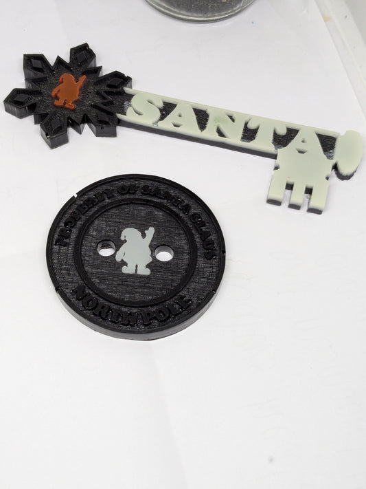 Santa's Button & Key set.