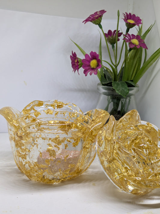 Rose design trinket jar