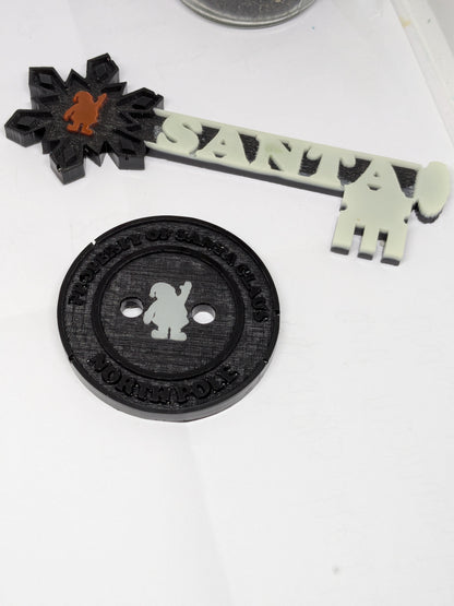 Santa's Button & Key set.