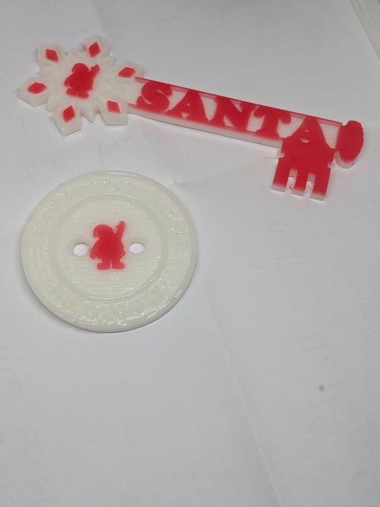 Santa's Button & Key set.
